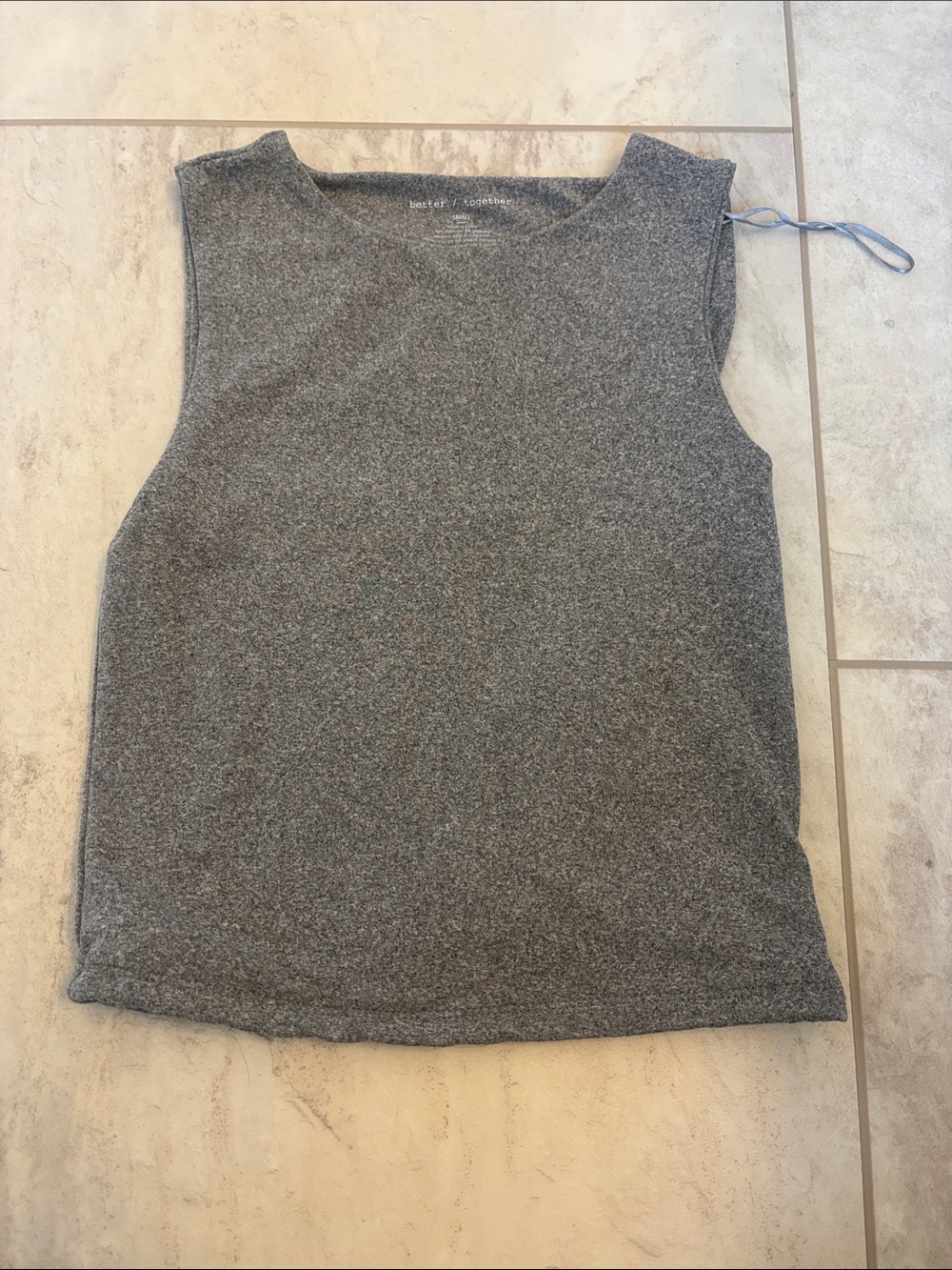 Weekend Essentials Gray Sleeveless Knit Tank Top